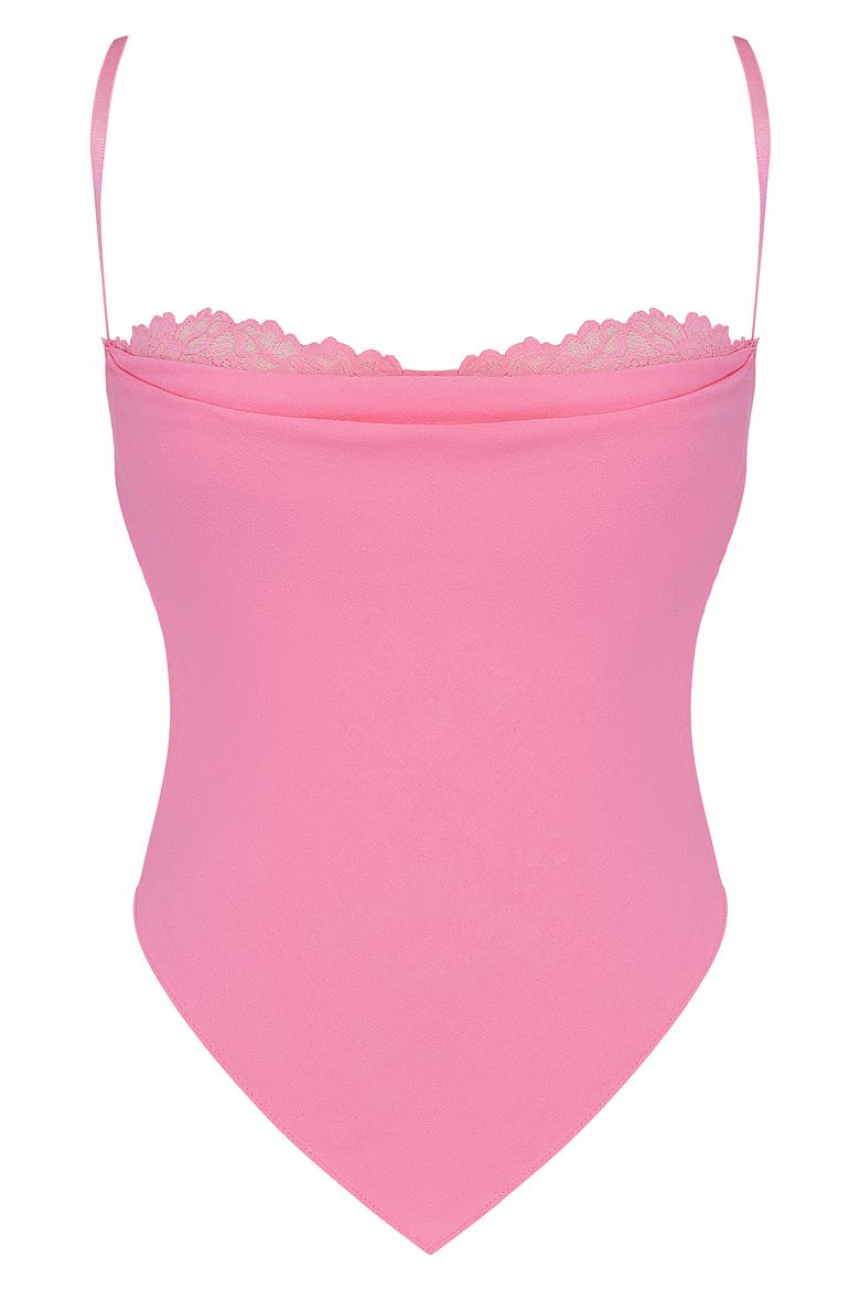 Aurelia Lace Trim Square Neck Tank Top, Alternate, color, DIANTHUS