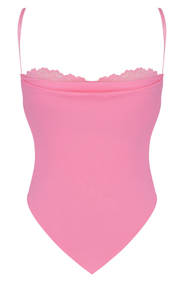 HOUSE OF CB Aurelia Lace Trim Square Neck Tank Top, Alternate, color, 