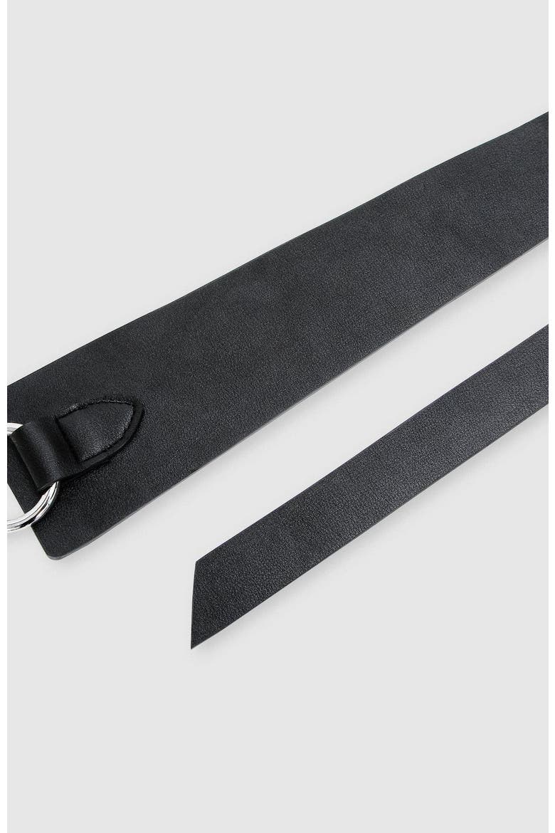 New Divide Leather Belt, Alternate, color, Black