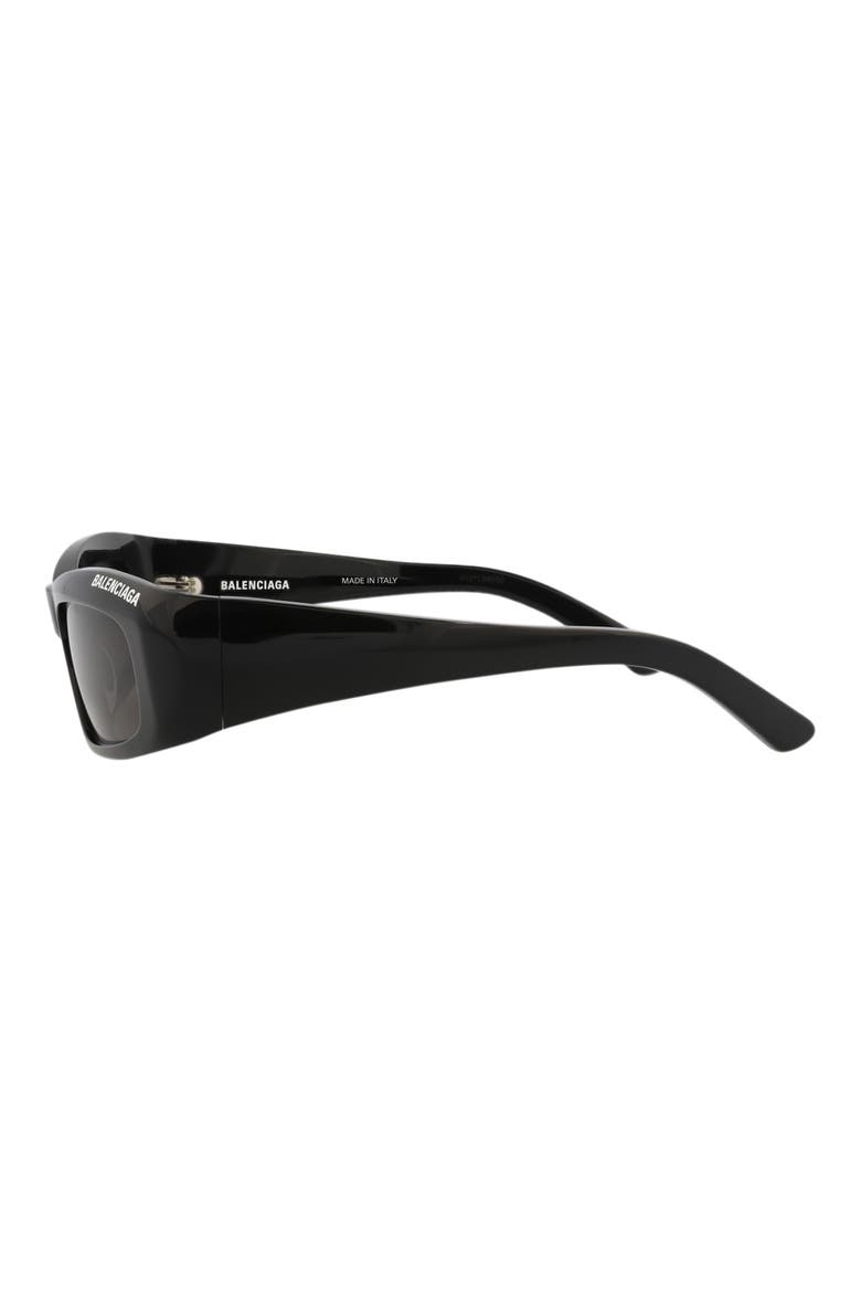57mm Rectangle Sunglasses, Alternate, color, BLACK BLACK GREY