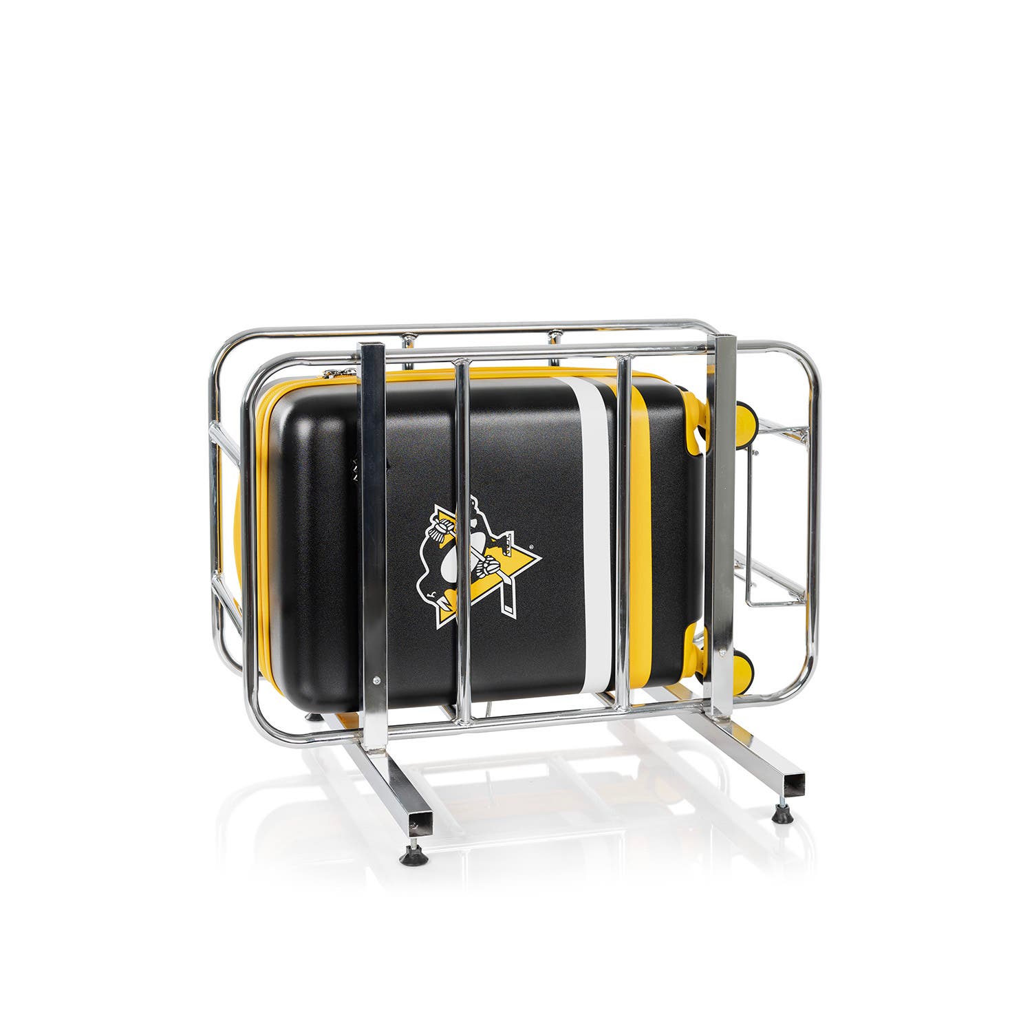 Heys NHL 21 Inch Luggage - Pittsburgh Penguins, Alternate, color, Black