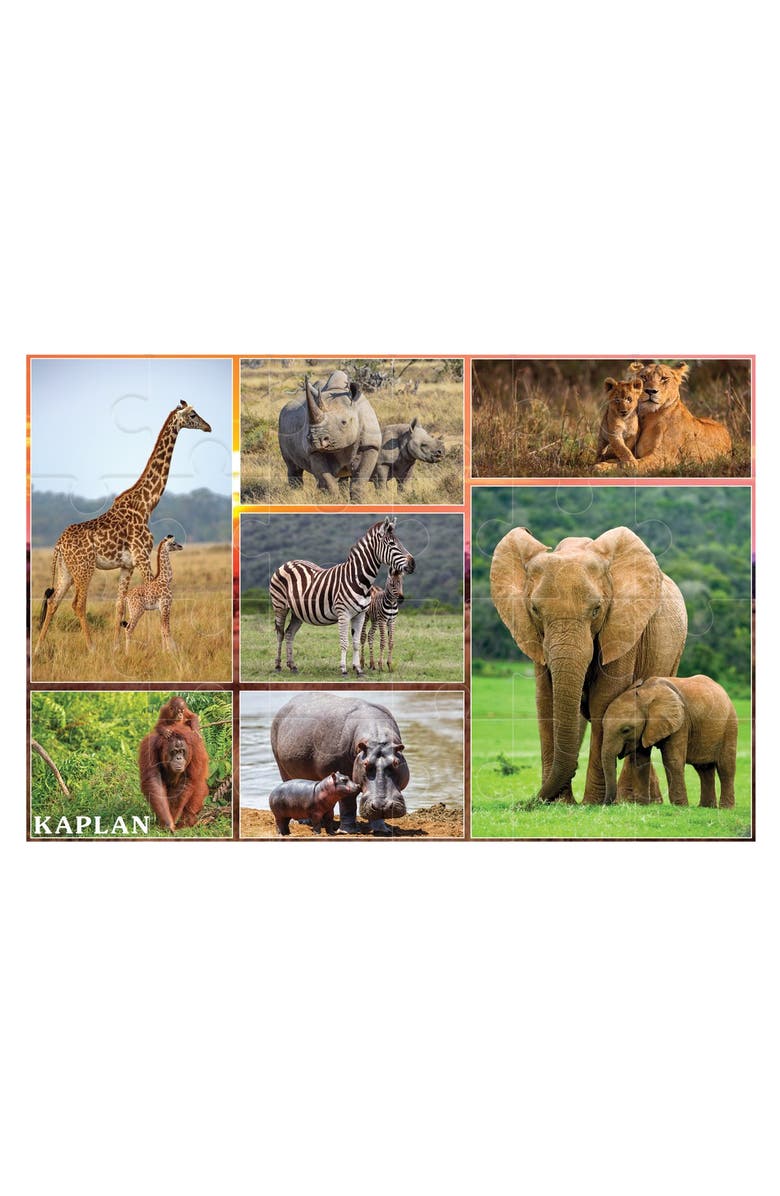 Kaplan Early Learning Company Wild Animal Mother and Baby Floor Puzzle - 24 Pieces, Main, color, Multicolored