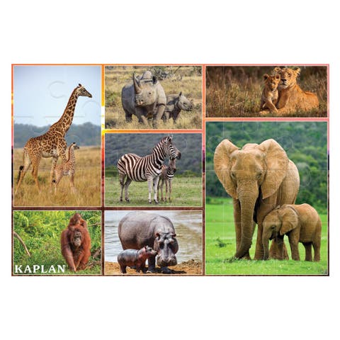 Wild Animal Mother and Baby Floor Puzzle - 24 Pieces