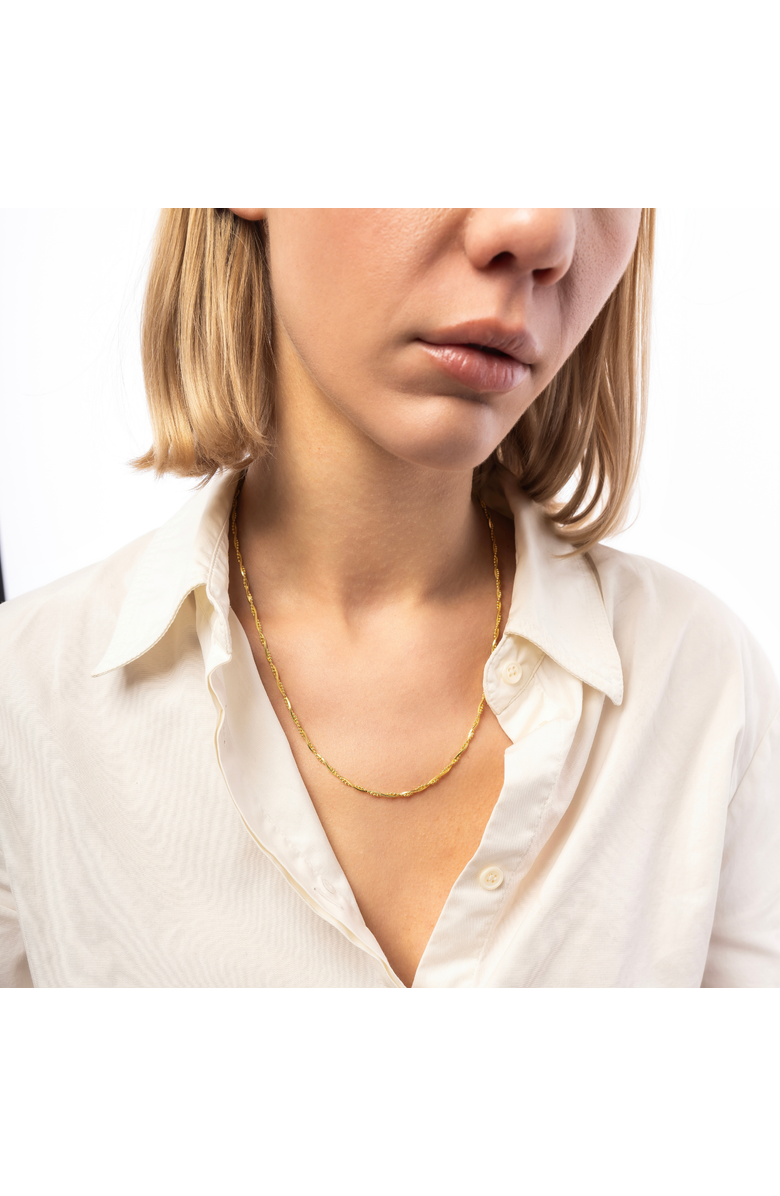 Spero London Twisted Beads Sterling Silver Chain Necklace, Alternate, color, Gold