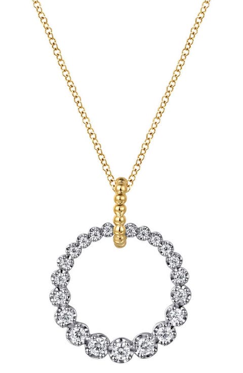 Bujukan Diamond Circle Pendant Necklace