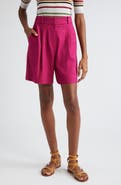 Veronica Beard Noemi Linen Blend Shorts