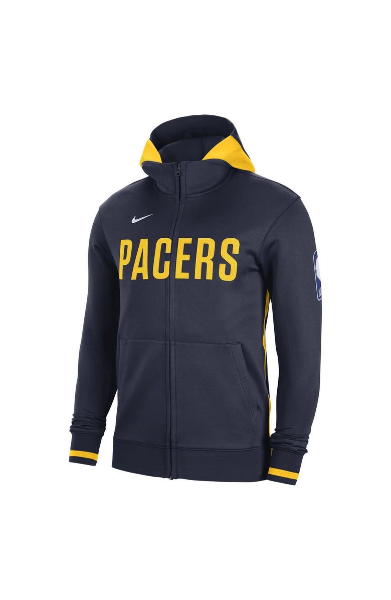 Nike Men's Nike Navy Indiana Pacers Authentic Showtime Performance Full-Zip Hoodie, Alternate, color,