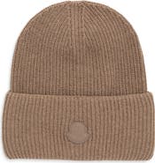 Moncler Logo Patch Virgin Wool & Cashmere Beanie
