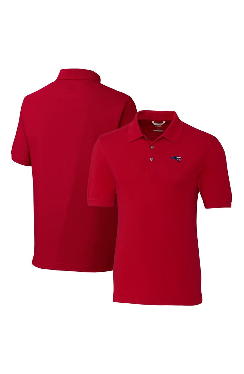 Cutter & Buck Men's Cutter & Buck Red New England Patriots Americana Big & Tall Advantage Tri-Blend Pique Polo, Main, color, 
