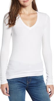 Splendid Valley Rib V-Neck Tee