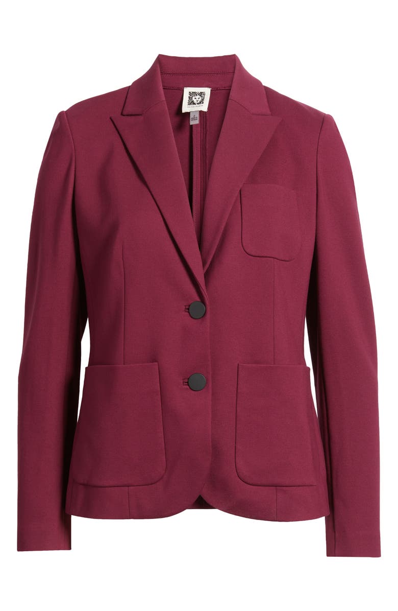 Anne Klein Two-Button Blazer, Alternate, color, Chianti