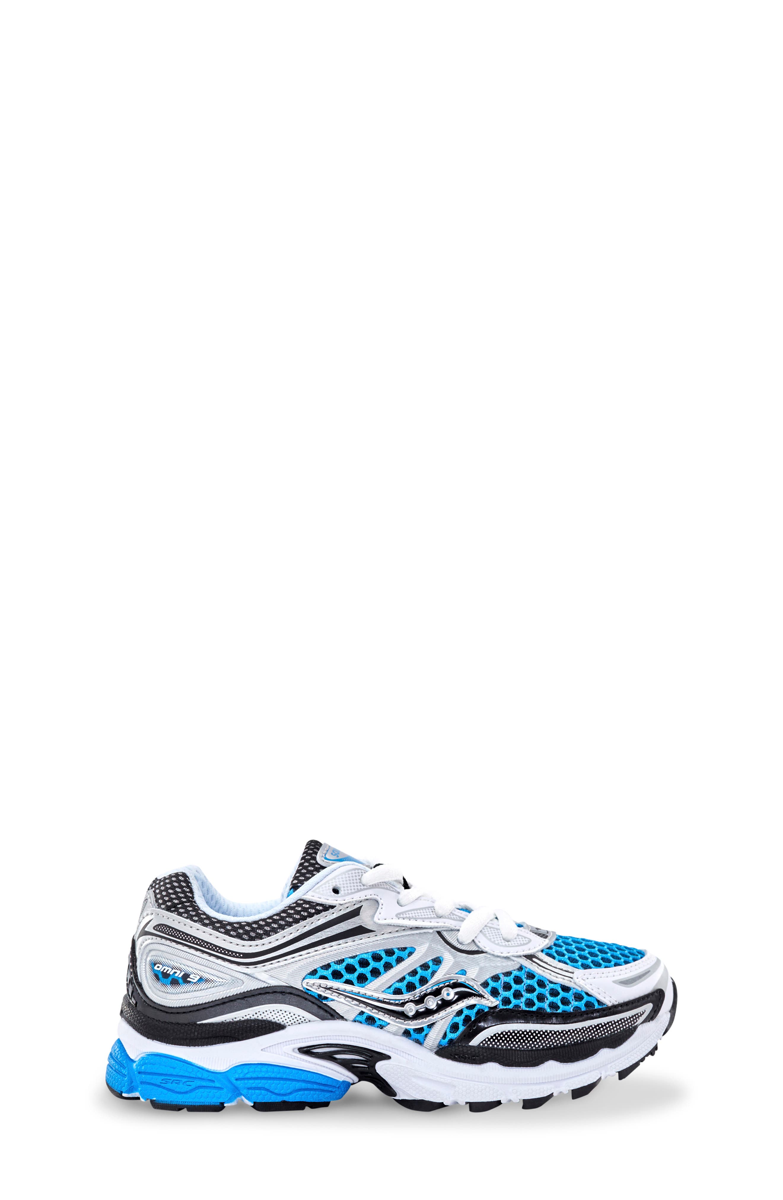 Saucony Kids' Omni 9 Sneaker, Alternate, color, Blue/ Silver