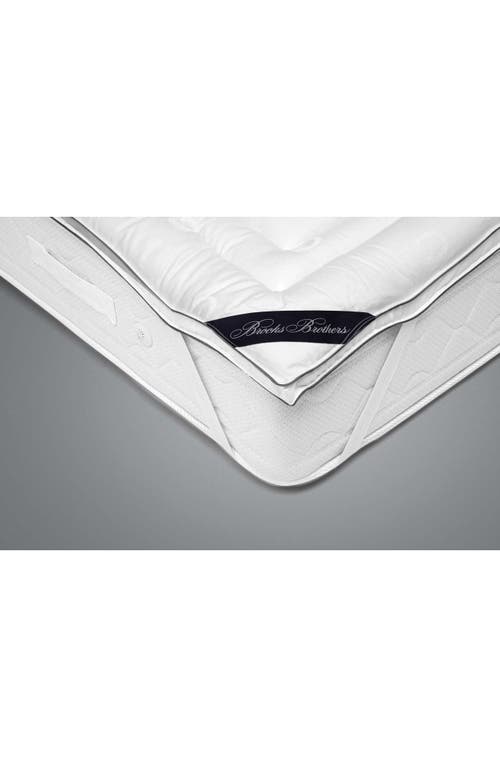 Brooks Brothers Cotton Mattress Topper In White