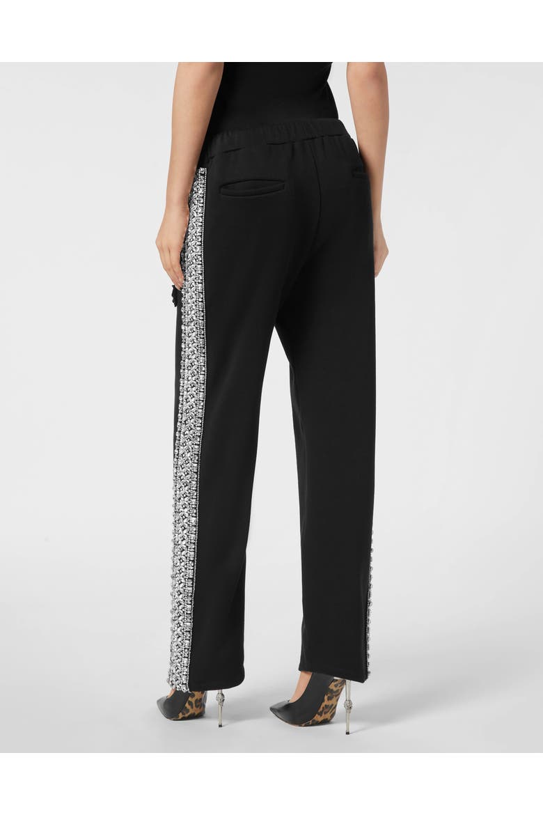 Jersey Jogging Pants Crystal Women, Alternate, color, black