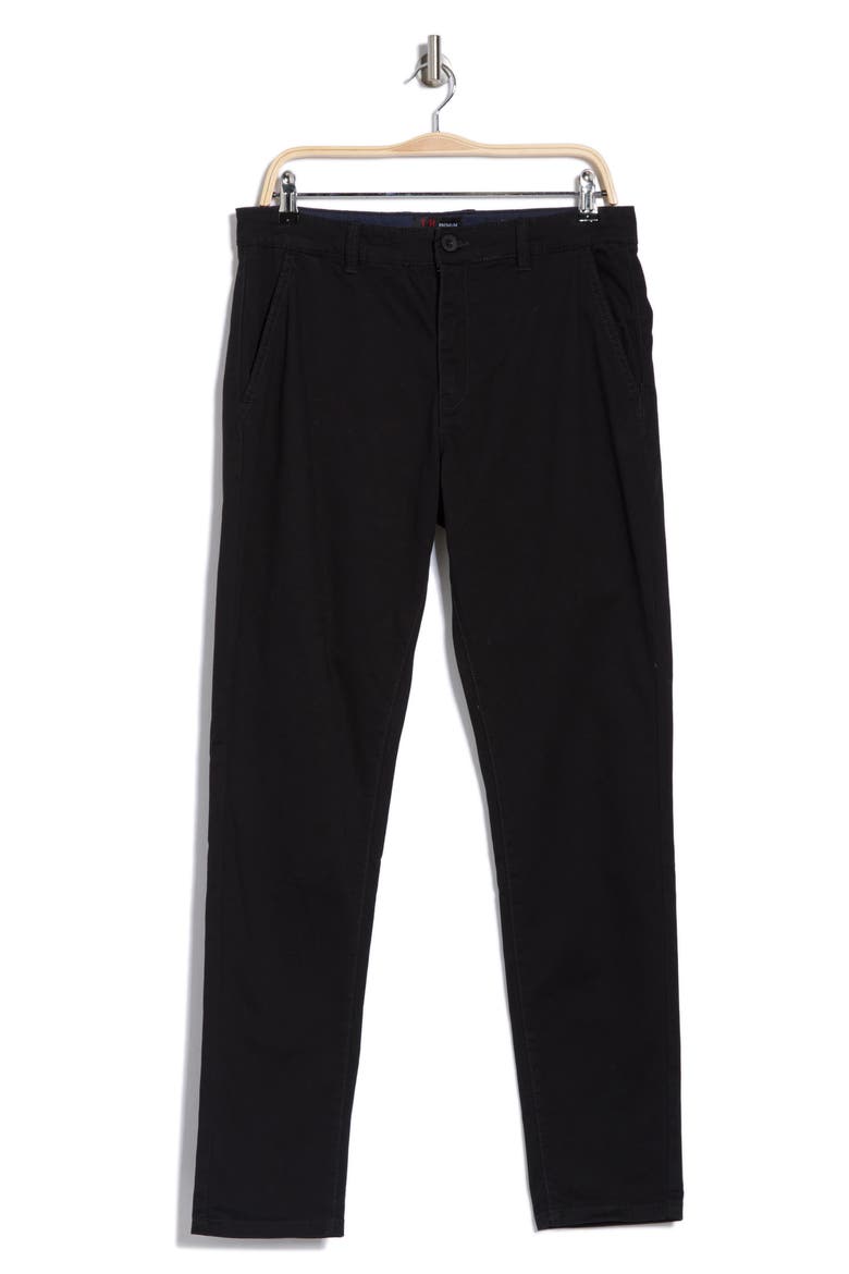 Slim Fit Stretch Chino Pants, Alternate, color, BLACK