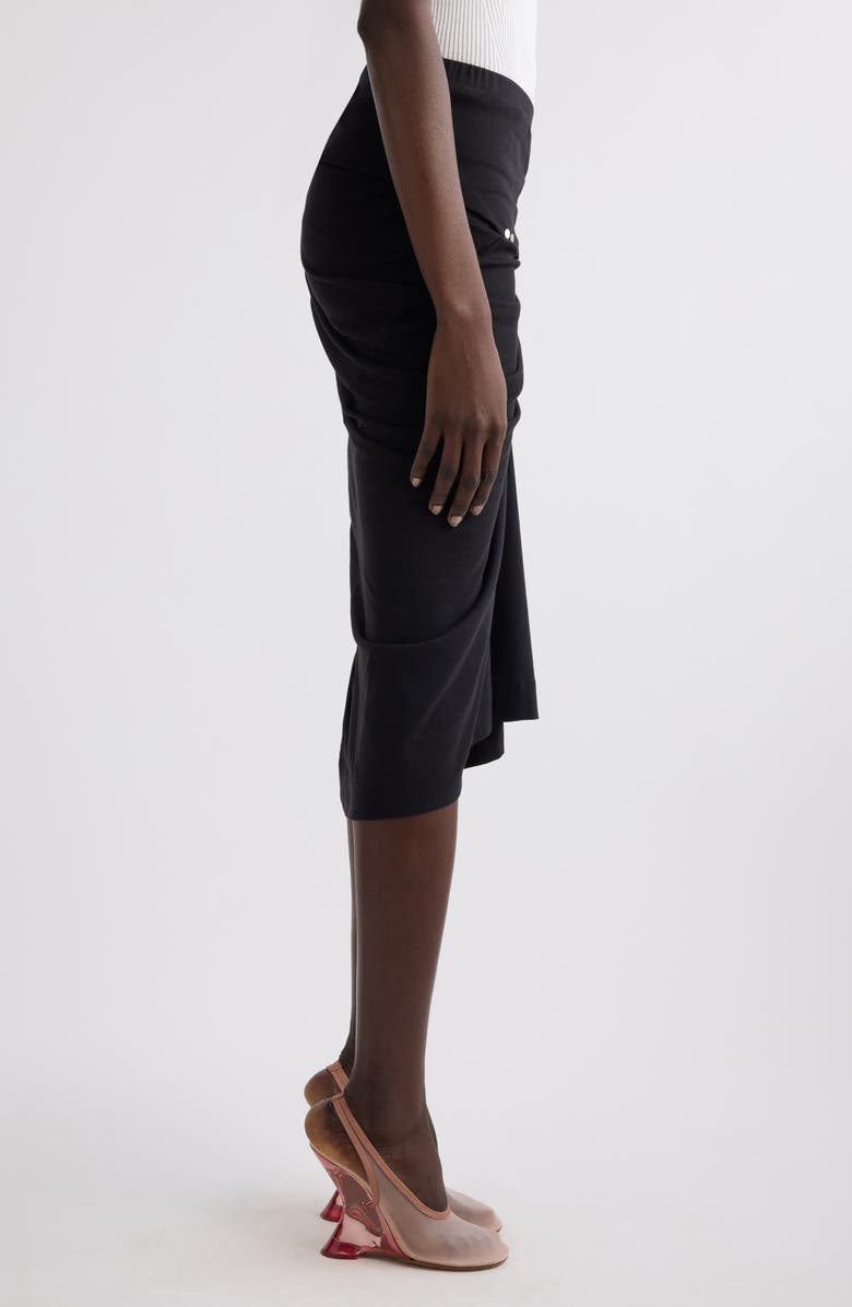 Dries Van Noten Studded Ruched Cotton Jersey Skirt, Alternate, color, 