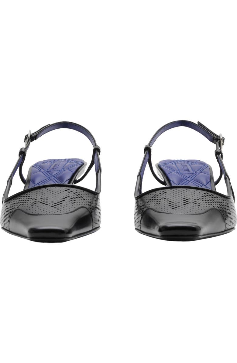 Burberry Chisel Square Toe Kitten Heel Slingback Sandal, Alternate, color,
