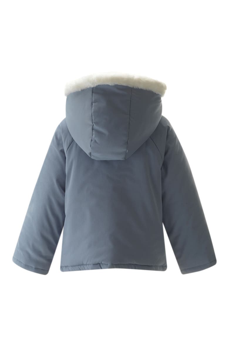 Blue Faux Fur Trim Coat, Alternate, color, Blue