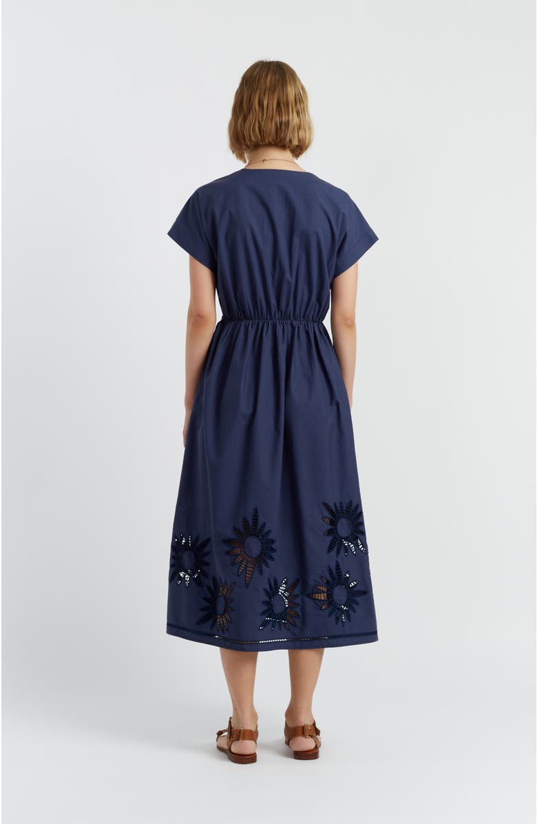Chinti & Parker Broderie Dress, Alternate, color, Navy