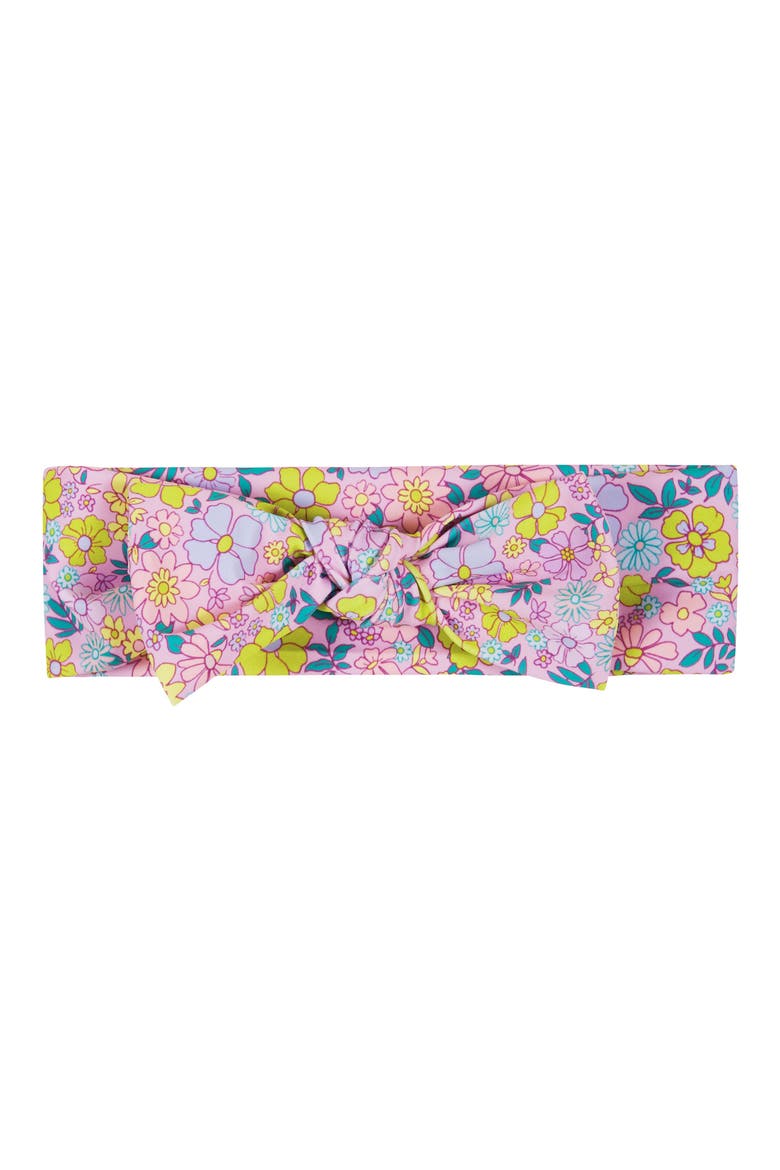 Kids' Floral Ruffle Two-Piece Swimsuit & Headband Set, Alternate, color, PURPLE FLORAL