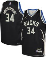 Jordan Brand Youth Jordan Brand Giannis Antetokounmpo Black Milwaukee Bucks Swingman Jersey - Statement Edition