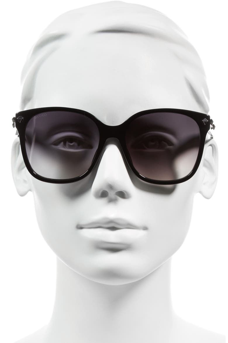 Demas 56mm Sunglasses, Alternate, color, BLACK