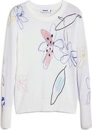 Desigual Floral Crewneck Sweater