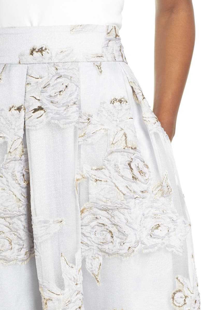 Eliza J Jacquard Ball Skirt, Alternate, color,