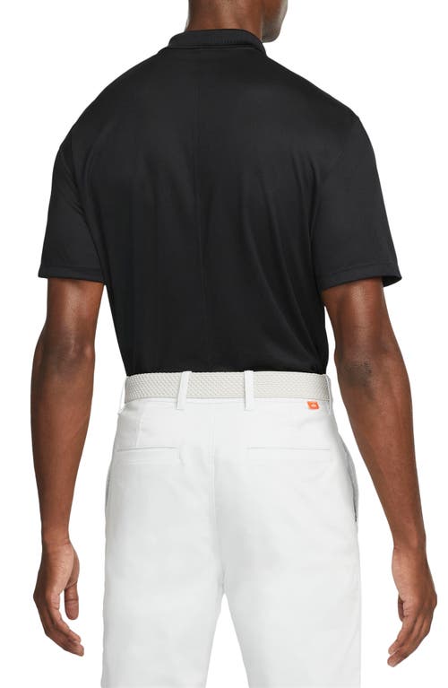 Nike Victory Solid Fine Piqué Jersey Golf Polo In Black
