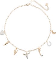 Panacea Two-Tone Western Charm Necklace