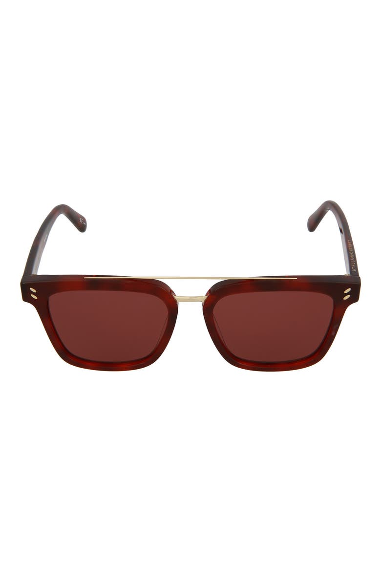 55mm Square Sunglasses, Main, color, SHINY BURGUNDY HAVANA/ GRY
