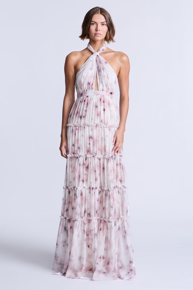 Sabrina Dress, Main, color, Bouquet Print Ash Purple