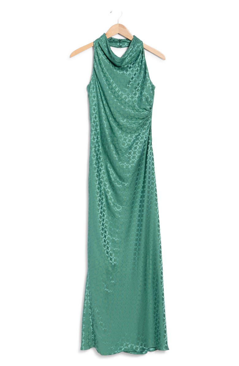 Veronica Beard Maggie Halter Neck Jacquard Dress, Main, color, 