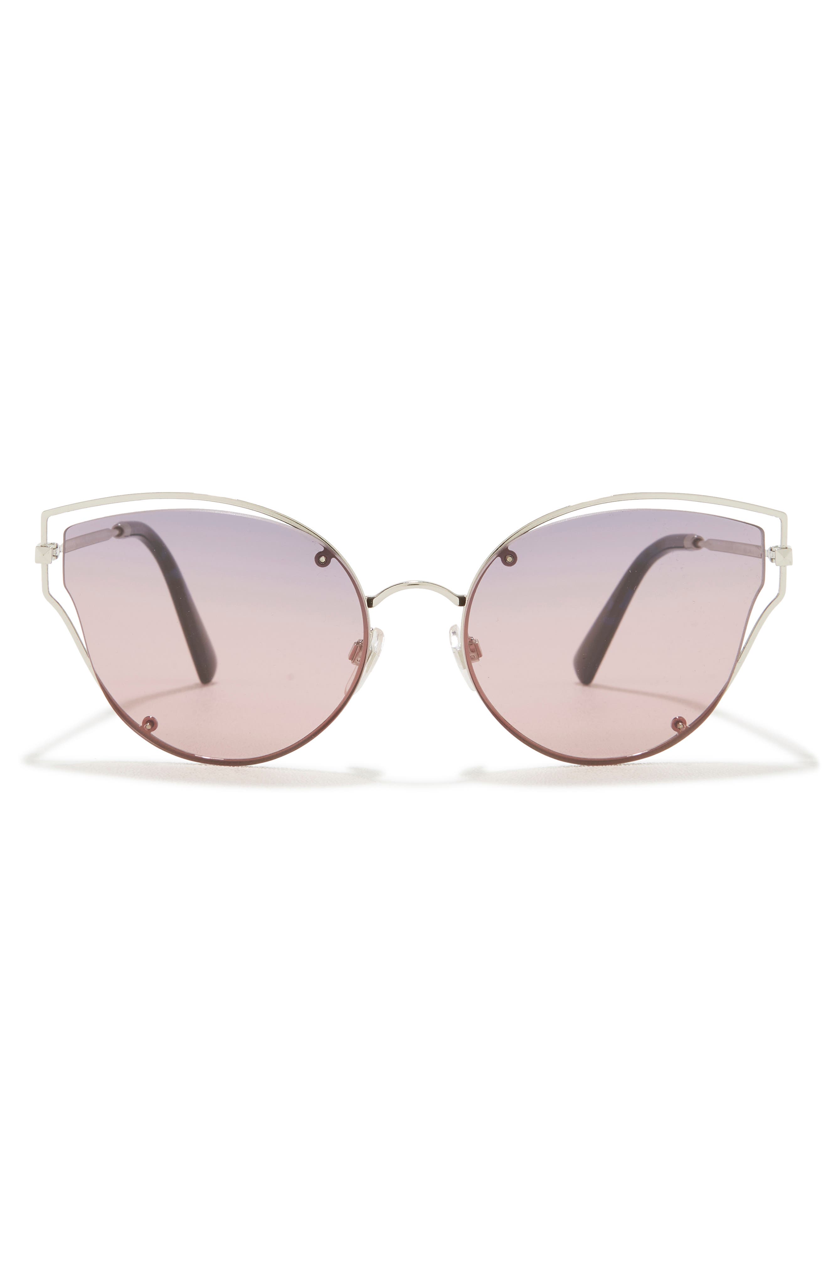 Valentino 58mm Gradient Mirrored Angular Sunglasses (Women) | Nordstromrack
