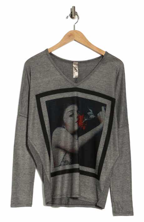 GO COUTURE Romantic Rose Graphic Sweater