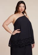 ELOQUII Eyelet Detail Top