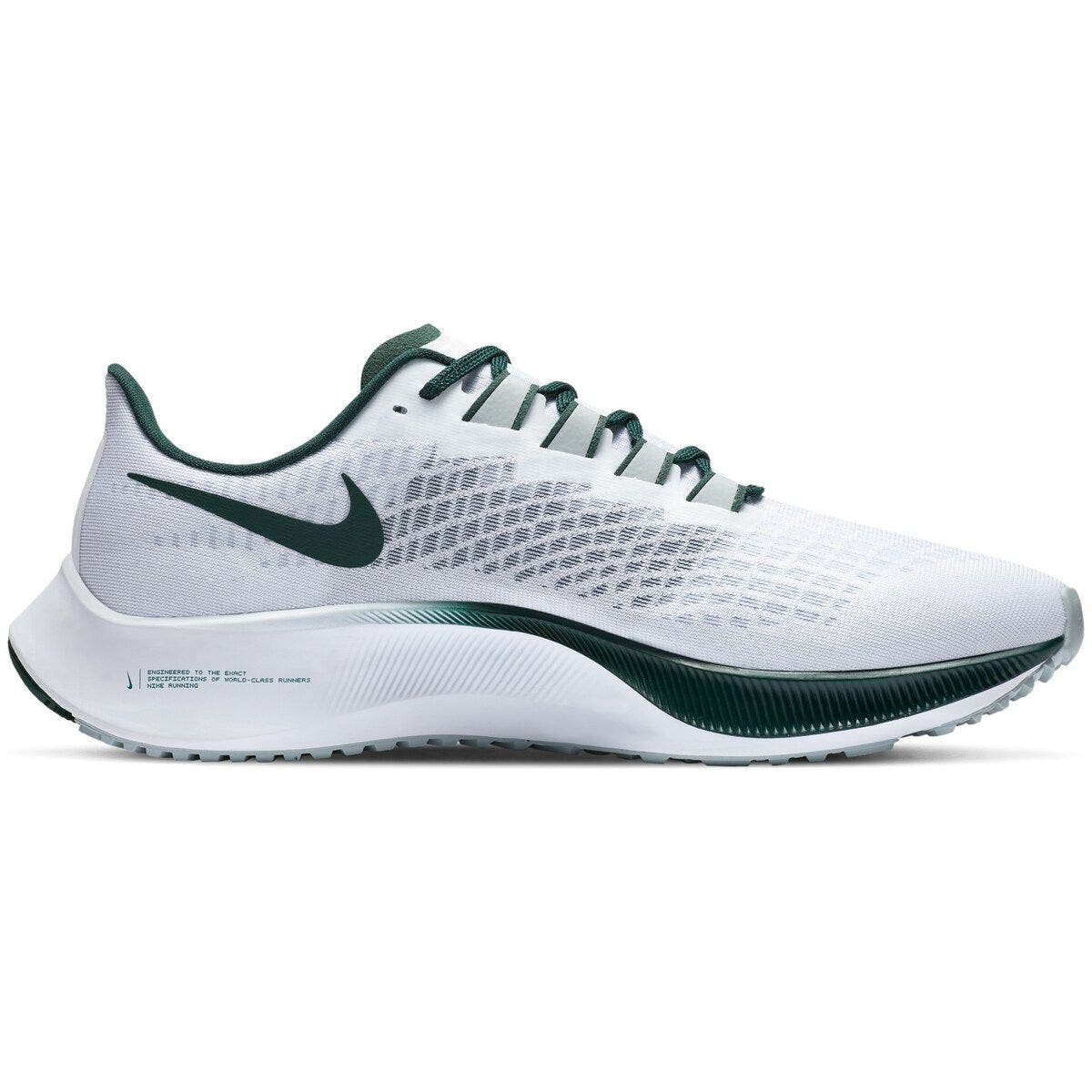 Nike Unisex Nike White Michigan State Spartans Pegasus 37 Running Shoes, Alternate, color, 