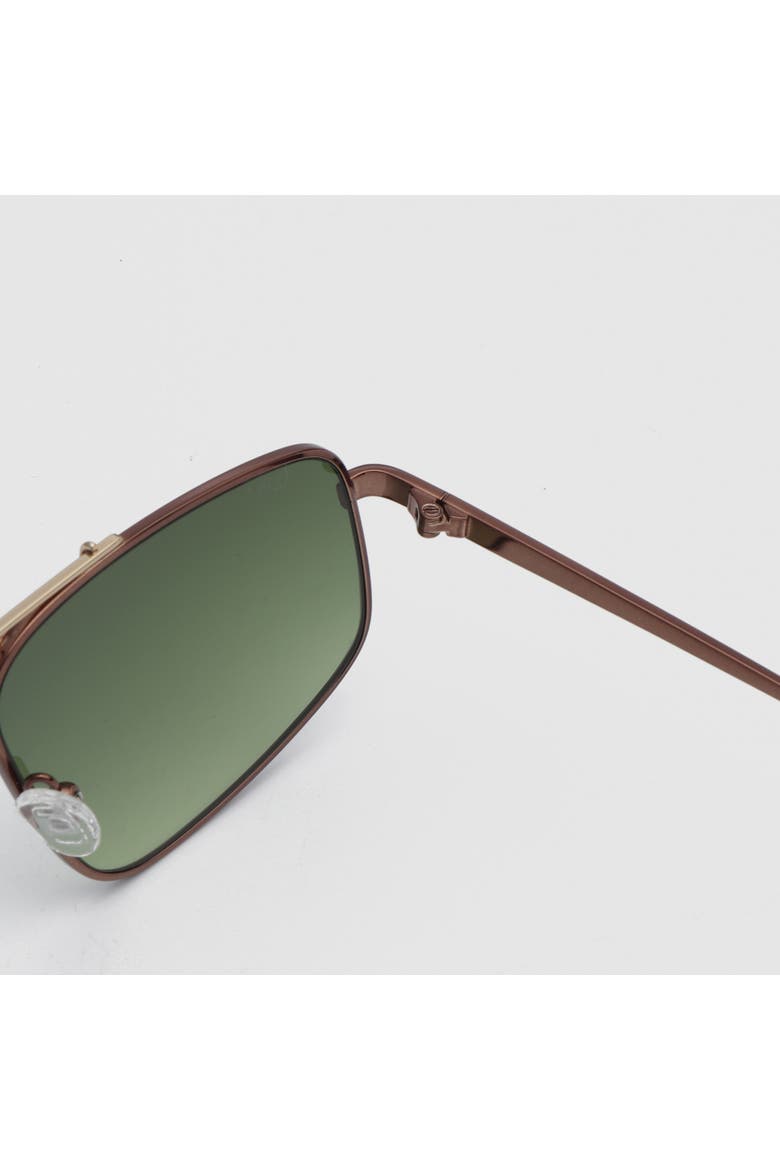 Havana Metal Sunglasses, Alternate, color, GOLD/GREEN