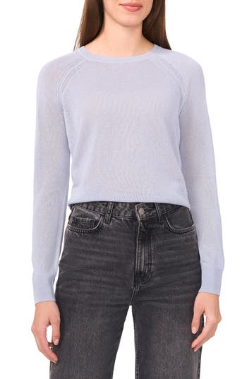 Halogen ® Crewneck Raglan Sleeve Sweater In Blue
