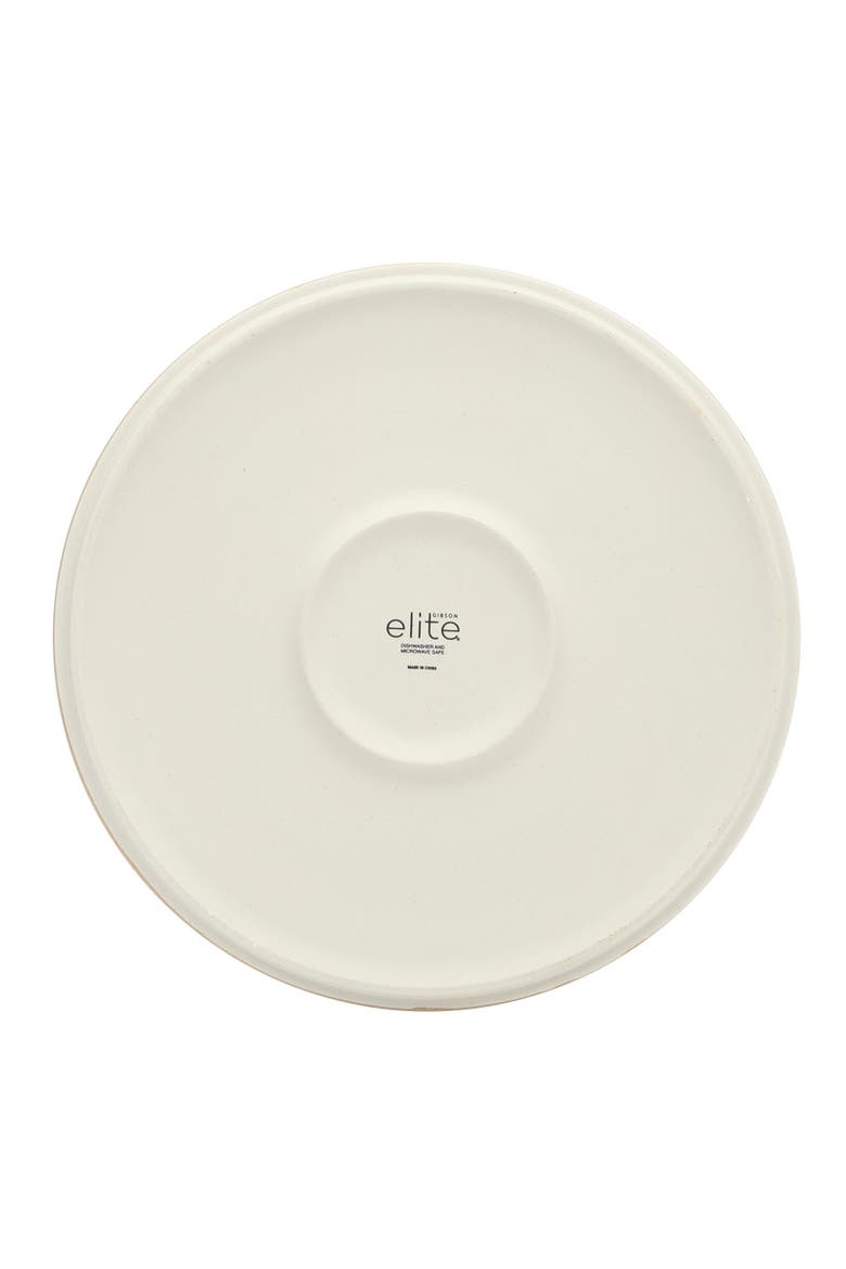Echo Bay 12-Piece Reactive Glaze Porcelain Dinnerware Set, Alternate, color, Brown