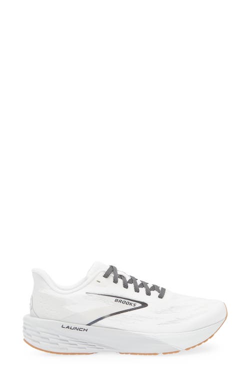 Brooks Women's Launch 11 Running Shoes In White/grey/black