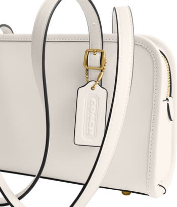 バッグ coach leatherbag white New - Genuine Coach White Leather Tote Handbag, Zipper