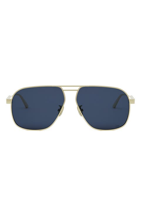 58mm Aviator Sunglasses