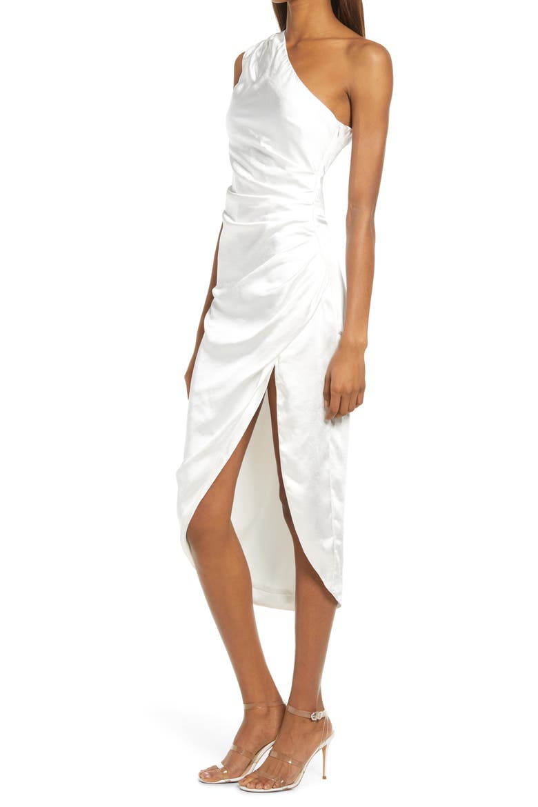 Cassini One-Shoulder Dress, Alternate, color, IVORY