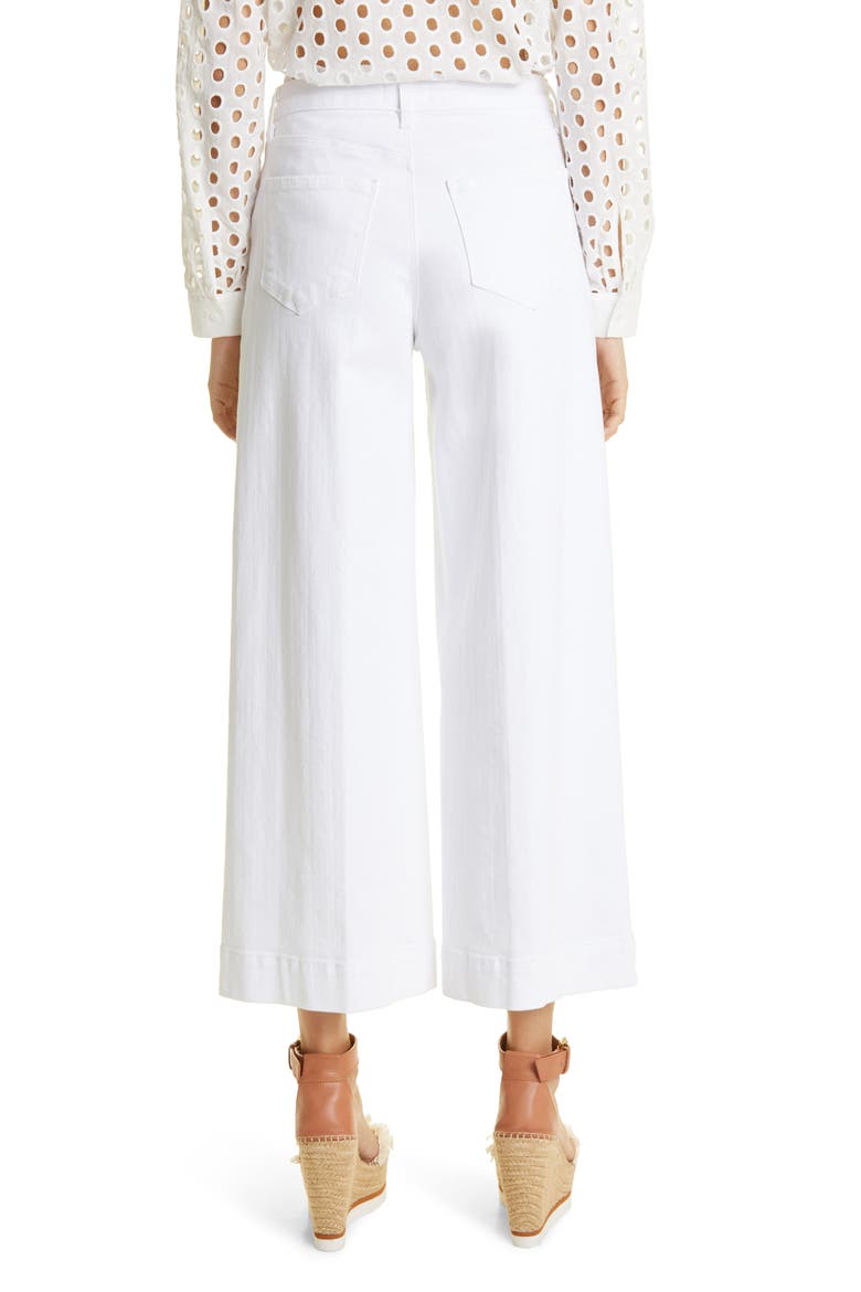 Houston Crop Wide Legs Jeans, Alternate, color, BLANC