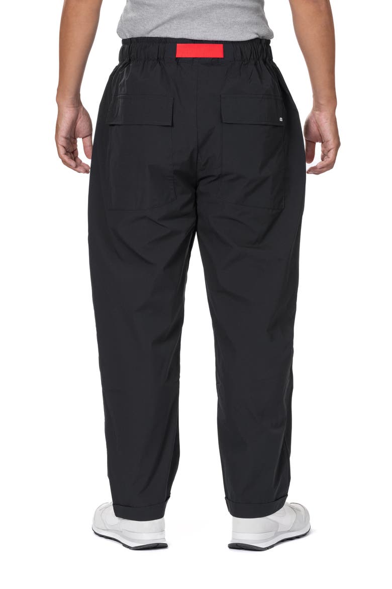 Featherlight Loose Fit Belted Pants, Alternate, color, BLACK