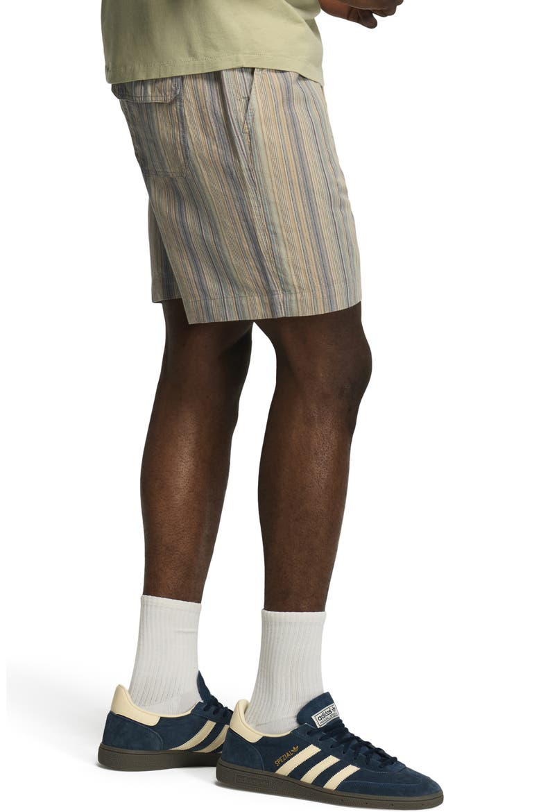 Linen Blend Shorts, Alternate, color, BLUE MULTI