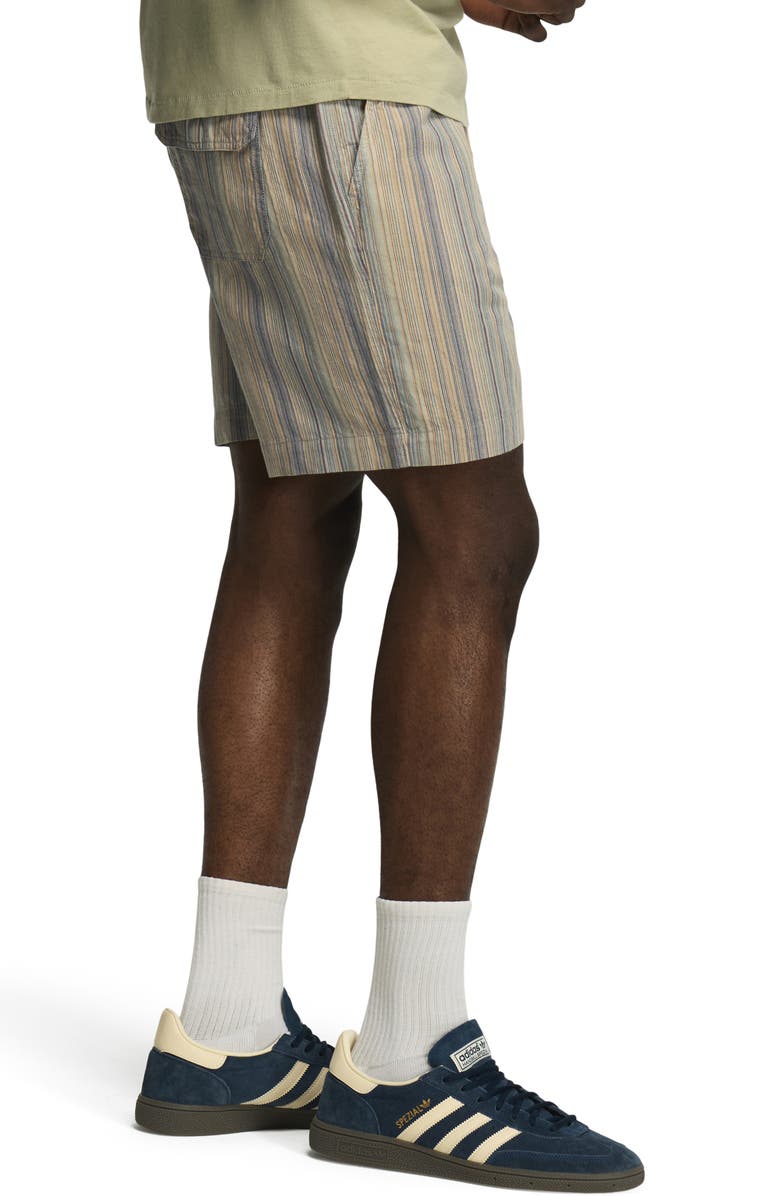 Lucky Brand Linen Blend Shorts, Alternate, color, Blue Multi