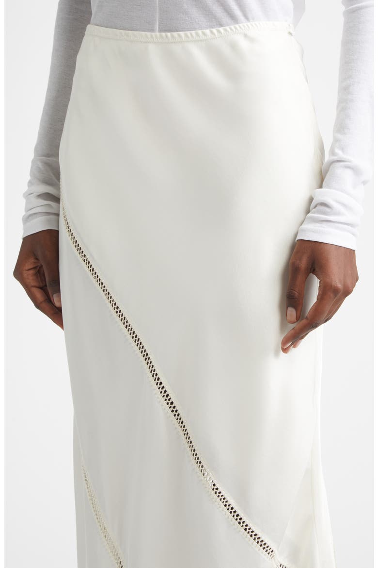 Tobago Embroidered Silk Midi Skirt, Alternate, color, OFF-WHITE