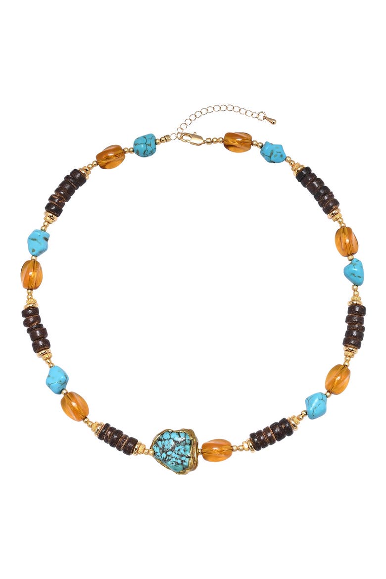 Paula Beaded Necklace, Alternate, color, GOLD